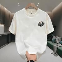 Camiseta Gráfica Yin Yang Oversize Manga Corta, Algodón Negro, Ajuste Suelto, Diseño Asimétrico - details 4