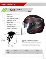 Casco De moto De media cara para hombre y mujer, protector De doble lente para las cuatro estaciones, moda urbana - details 2