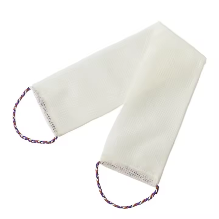 Toalla exfoliante para espalda de tira larga, con cuerda de baño, esponja de baño de red africana de espuma rápida, elástico de secado rápido, 3 uds. - 1