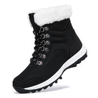 Botas de nieve cálidas para mujer, zapatos de media caña para clima frío, zapatos de felpa para exteriores, zapatillas antideslizantes de invierno - details 21
