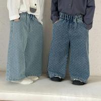 Pantalones Jeans para Niños Primavera Otoño Pantalones Largos con Cuadros para Niños y Niñas - details 14