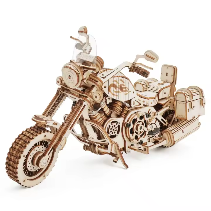 Robotime Rokr 420 PCS Cruiser Motorcicleta Kit de Bloques de Construcción de Madera DIY - 1