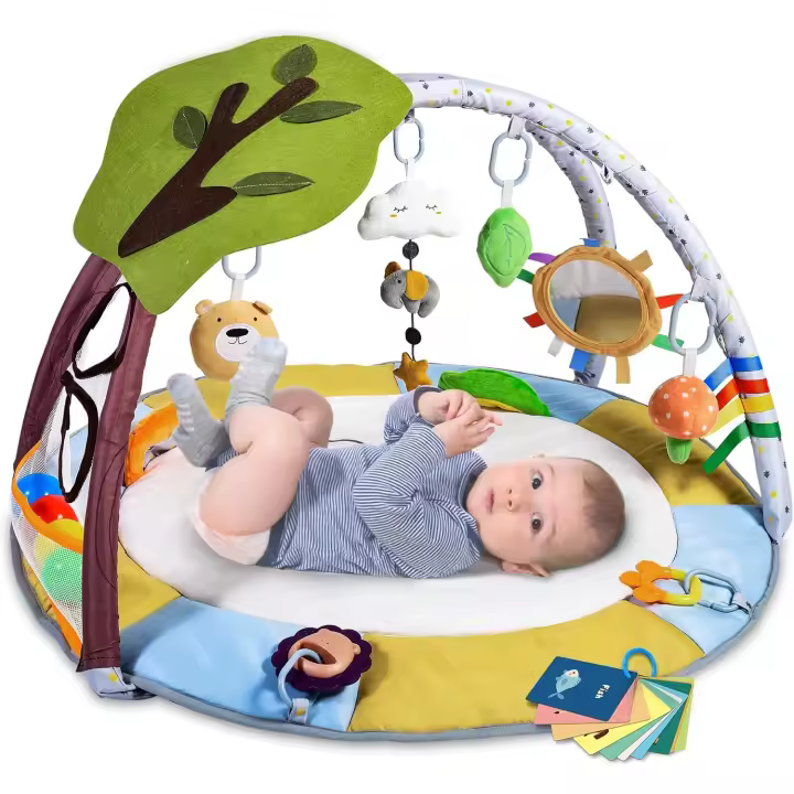 Alfombra de Juego para Bebé Antideslizante, Lavable, 92 x 64 x 52CM Deportes y Salud Cots - 1