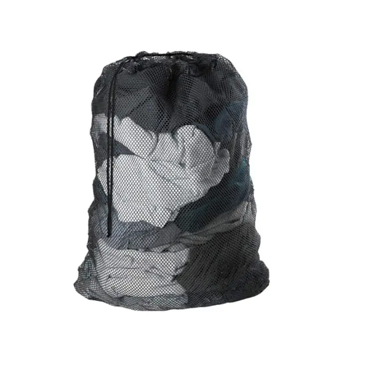 ZP Bolsa de almacenamiento, 2 piezas, Negra, FINA Malla with Cordón, 60x90 - 1