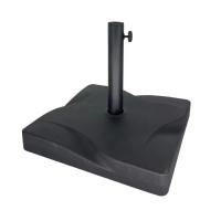 Base de sombrilla de jardín de 20 kg apta para diferentes diámetros de poste Φ35 mm, Φ38 mm, Φ48 mm, rellena con cemento estable, ruedas incorporadas, negro - details 0