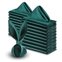 Servilleta de satén de 40x40cm, toalla de té reutilizable, decoración de mesa para fiesta de boda, servilletas Retro con rebabas, 10psc - details 3