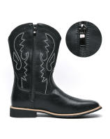 Botas vaqueras altas bordadas de moda occidental, botas personalizadas de otoño e invierno, botas de hombre. - details 4