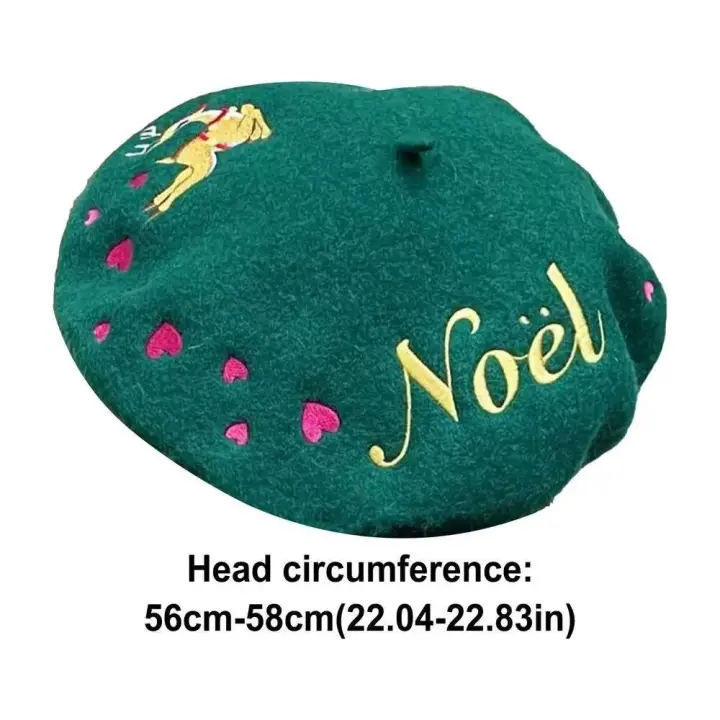 Para mujer boina sombrero decoración moda ciervo pan de jengibre hombre patrón artista gorros sombreros para Navidad - 1