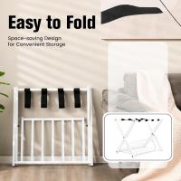 Portaequipajes Plegable Soporte de Metal para Maleta Ahorro de Espacio - details 10