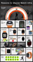 Reloj Inteligente Ultra 9 2023 para Hombres Deportivos con GPS NFC Bluetooth y Llamada Serie 9 Compás 2.2" IP68 49mm Cotaul Material de Banda de Goma Forma Cuadrada Pantalla AMOLED - details 2