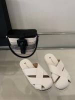 Retro bolsa de fondo plano cabeza media zapatillas zapatos de las mujeres desgaste nueva primavera y verano tejido perezoso casual sandalias zapatos - details 21