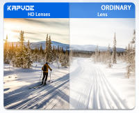 Kapvoe-Gafas de esquí para Snowboard, lentes de doble capa, antivaho, para deportes al aire libre y esquí - details 3