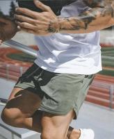 Pantalones cortos multibolsillos para hombre, ropa deportiva de doble capa, informal, forrado, entrenamiento en la playa, modelo nuevo 2024 - details 6
