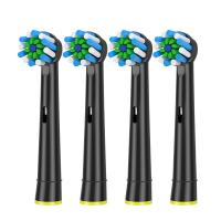 Cabezas de Cepillo de Reemplazo Negras CrossAction 4PCS Para Cepillos Eléctricos Oral B Trizone Triumph Vitality D100 D12 D16 D36 Small Appliances - details 0