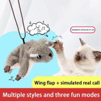 Juguete de Gato Interactivo Pájaro Volador Recargable Ratón de Peluche con Toca y Buzona - details 2