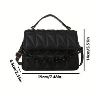 Bolso acolchado elegante para mujer de otoño e invierno, bolso bandolera de gran capacidad y conveniente, bolso de hombro, multifuncional, correa ajustable, cierre magnético seguro, adecuado para salir, ir de compras, viajar y tomar fotos - details 5