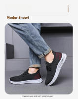 Zapatillas de moda para hombre Zapatillas elásticas ultraligeras y transpirables Suela blanda Zapatos casuales - details 8