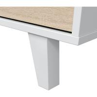 Mueble de Buffet de 3 Puertas Zaiken Plus Blanco Brillo y Roble Canadian - details 6