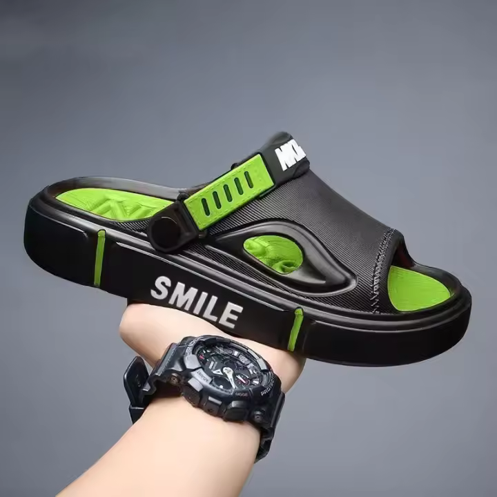 Sandalias de hombre Tendencia de verano Nuevos zapatos sin cordones transpirables para el hogar, versátiles, para la playa al aire libre - 1