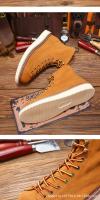Zapatos de cuero vacuno puro de alta gama, estilo casual de herramientas, zapatos de tablero de caña alta - details 15