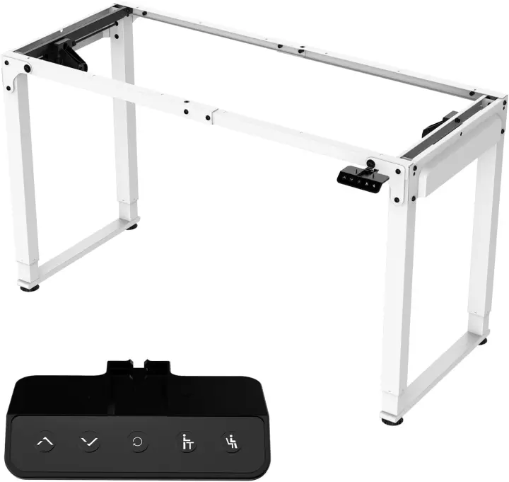 160x70cm Mesa Escritorio Elevable, Mesa Elevable Escritorio, Mesa Gaming Blanco, Secretaria Elevatoria, Memoria de Altura Ajustable, Adecuado para Estudiar, Trabajar, Juegos - 1