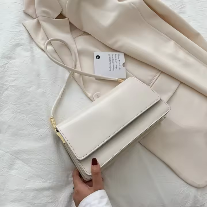 Bolso de hombro sencillo para niñas de color caramelo, bolso para teléfono de gran capacidad, bolso cruzado de cuero PU, bolso de mano, bolso cuadrado pequeño que combina con todo, para fiestas. - 1