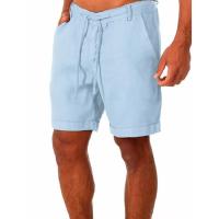 Novedad de verano, pantalones cortos de lino y algodón para hombre, pantalones cortos deportivos informales ligeros y transpirables de color sólido, ropa de calle de moda para Fitness - details 0