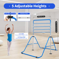 Barra de gimnasia Junior para niños, entrenamiento para gimnasio en casa, barras horizontales altas ajustables - details 2