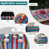 Manta mexicana para fiesta de Yoga, Sarape, Alfombra de Picnic, mantel, varilla caliente, 120x180cm - details 7