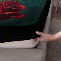 Juego De Sábanas Ajustables De Rosa Gótica 3D, 3 Piezas, Protector De Colchón De Cama Suave, Cómodo - details 7