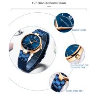 Reloj de cuarzo a la moda para mujer, movimiento japonés, acero inoxidable, resistente al agua, elegante reloj de pulsera para mujer para regalo y uso diario - details 3