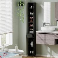 Armario de Baño Alto, Columna Auxiliar para Almacenamiento de Baño, con 2 Armarios y 1 Cajón, Organizador Armario Estrecho 20 x 20 x 180 cm, para Inodoro, Oficina - details 19