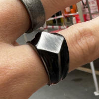 Vintage viento accesorios popular liso cuatro lados cepillado anillo para hombres moda acero inoxidable anillo - details 0