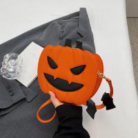 Bolso de calabaza de Halloween de cuero PU de dibujos animados, bolso de hombro divertido de calabaza de murciélago, bolso cruzado cuadrado de gran capacidad para fiesta - details 10