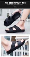 Nueva llegada, zapatillas informales de moda de talla grande Exportplus, chanclas de suela gruesa para prendas de vestir estampadas, fabricante, triangulación de envíos - details 6