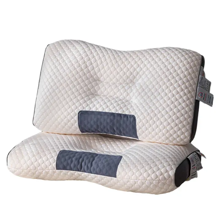 Almohada ortopédica Cervical caliente para el cuello, cojín de masaje de fibra de soja para ayudar a dormir y proteger el cuello para el hogar - 1