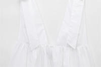 OUWU- Top con cuello en V y lazo para mujer, decoración de color sólido, primavera/novedad de verano, ropa informal para mujer - details 5