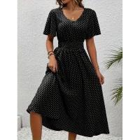 Vestido casual con cuello en V y lunares de Temu, nuevo de 2024 - details 11