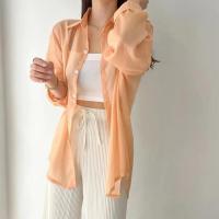 Blusas de Verano para Mujer Sencillas, Suaves, Resistentes al Sol, Moda Coreana Básica con Todo - details 6