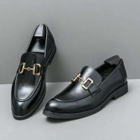 38-46 Zapatos de vestir de cuero genuino para hombre, hermosos y negros a la moda - details 6