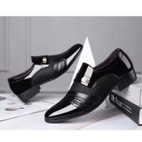 Zapatos de hombre zapatos de cuero brillante zapatos casuales zapatos de vestir de negocios de gran tamaño - details 2
