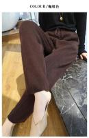 Pantalones de Cachemira para Mujer Otoño-Invierno Cintura Alta, Color Sólido, Estilo Casual, Ajuste Suelto, Pantalones de Punto para Exteriores - details 17