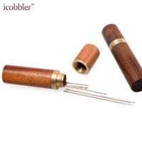 Contenedor de almacenamiento de agujas de alta calidad, barril de cuero, herramienta de artesanía, botella de agujas, costura, Sándalo, marrón - details 1