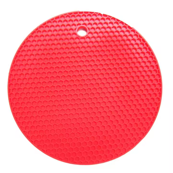 Alfombra de Silicona Aislante de Calor Antideslizante, Resistente al Calor, Posavasos de Cocina con Diseño de Colmena - 1