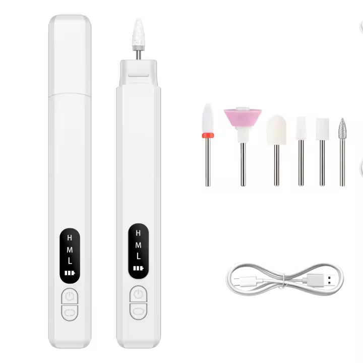 Pulidor de uñas eléctrico, taladro profesional para pulir uñas, eliminación de piel muerta, arte, lijado, pluma, máquina de manicura - 1