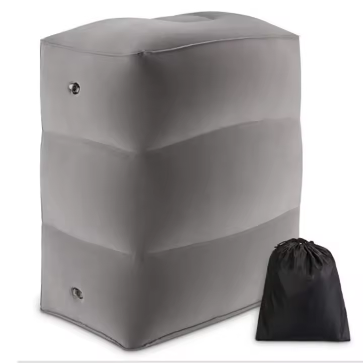 Oficina portátil para vuelo, coche, autobús, adultos, almohada de descanso, almohada para dormir, reposapiés, almohadilla para pies, cojín para piernas - 1