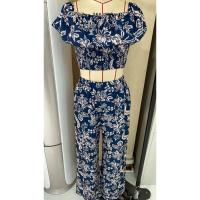 2025 nuevas mujeres de la moda, la moda de las señoras de un cuello superior + pantalones, conjunto de traje de 2 piezas - details 6