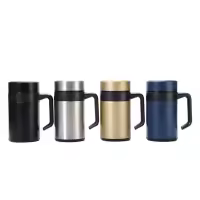 Termo de acero inoxidable 304 con asa para taza de café, botella de agua de gran capacidad, aislada al vacío e irrompible - details 7