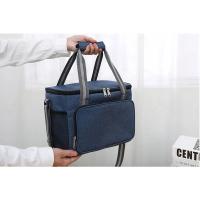 Bolsa de almuerzo con aislamiento grande portátil de 15L, color negro, impermeable, a prueba de fugas, gruesa, de mano, para llevar al hombro, pícnic al aire libre - details 8