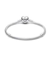 PDORA Moments Pulsera Cadena Serpiente con Cierre Corazón Plata - details 0